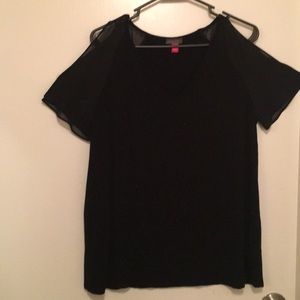 Black sheer layered Top Medium